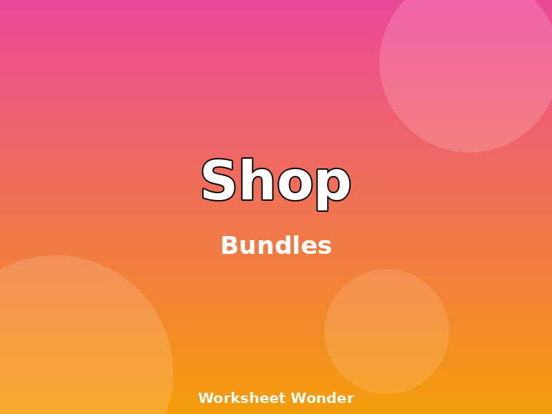 Shop Printable Worksheets