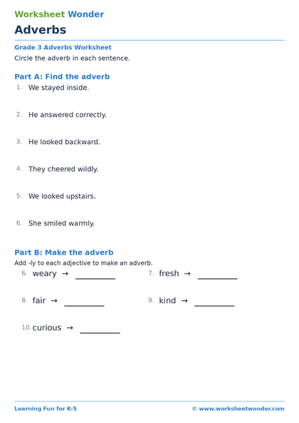 Adverbs: Set 2 - 10 pages