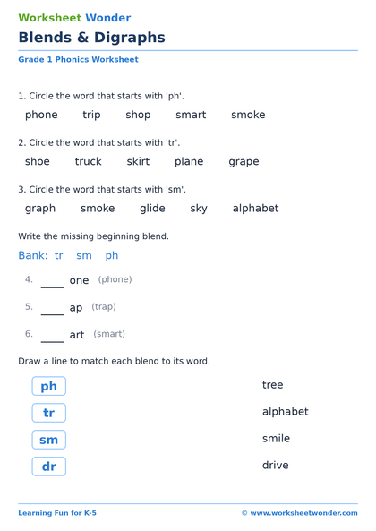 Blends & Digraphs - 10 pages