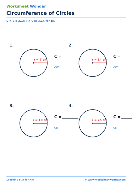 Circles: Circumference & Area - 10 pages