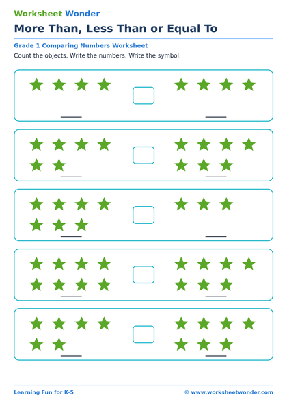 More Than, Less Than or Equal To - 10 pages