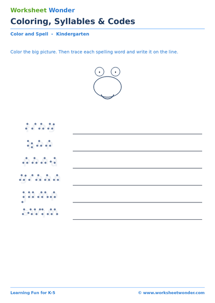 Coloring, Syllables & Codes - 10 pages