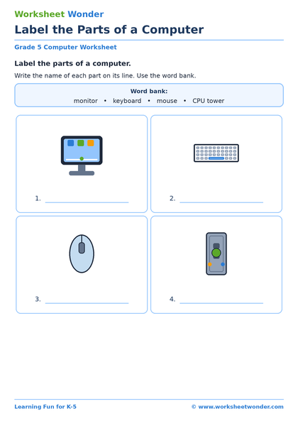 Computer Basics Pack - 10 pages