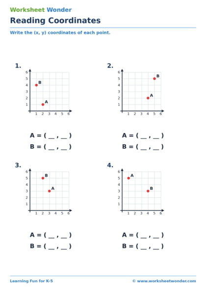 Coordinate Grids - 10 pages