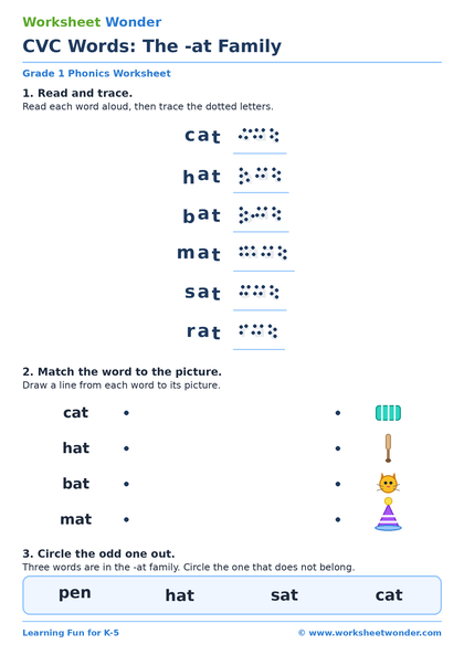 CVC Words - 10 pages
