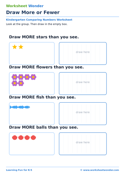 Draw More or Fewer - 10 pages