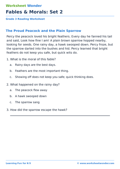 Fables & Morals: Set 2 - 10 pages