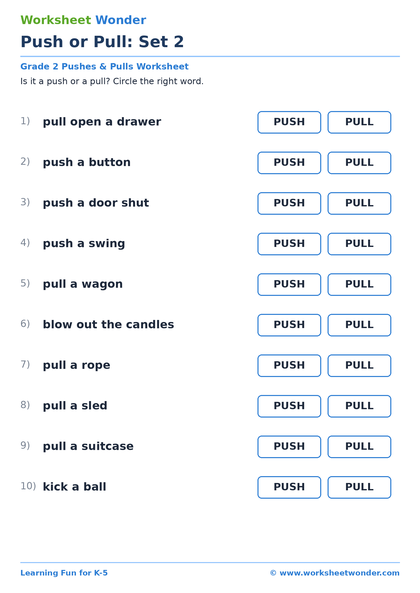Push or Pull?: Set 2 - 10 pages