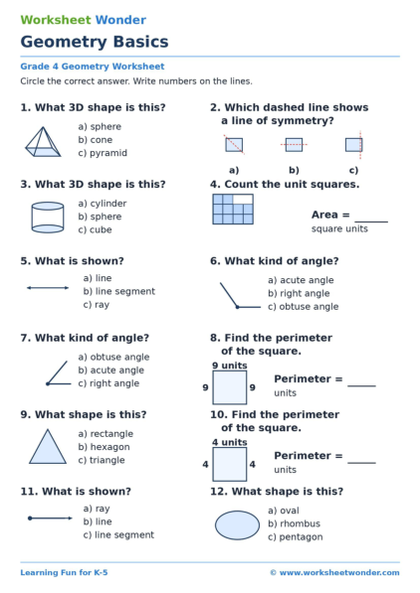 Geometry Basics - 10 pages
