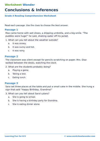 Conclusions & Inferences - 10 pages