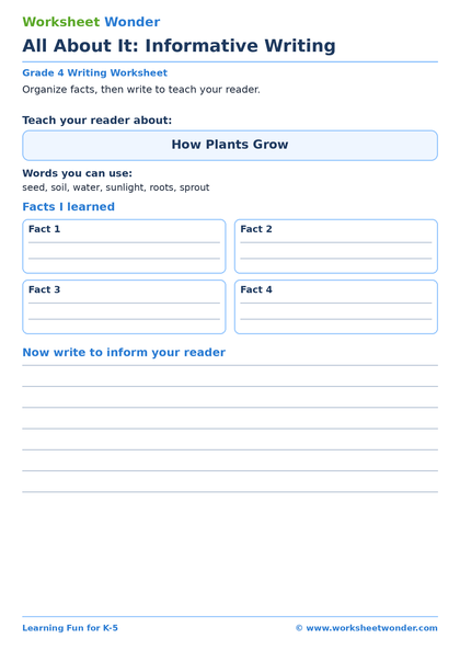 All About It: Informative Writing - 10 pages