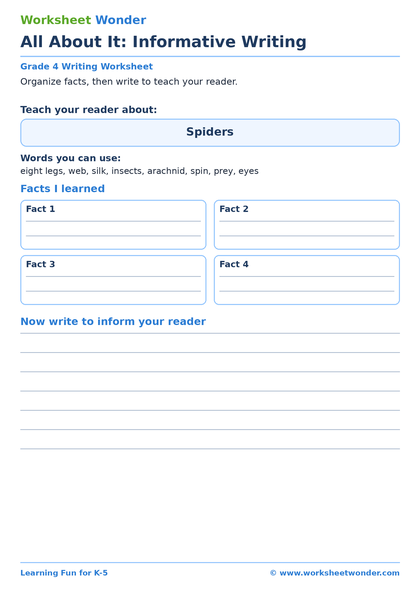 All About It: Informative Writing: Set 2 - 10 pages