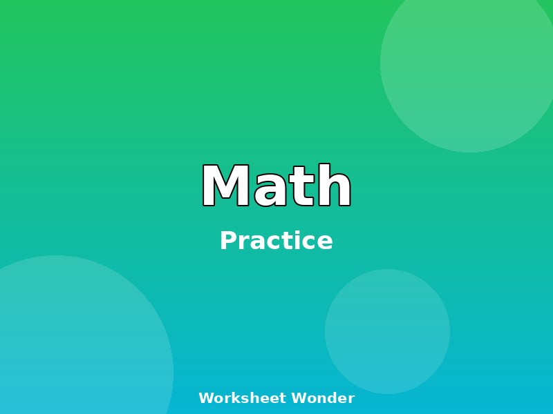 Math Worksheets