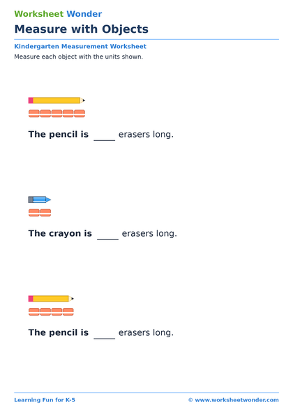 Measure with Objects - 10 pages