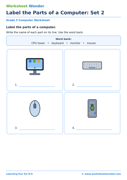 Computer Basics Pack: Set 2 - 10 pages