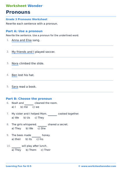 Pronouns: Set 2 - 10 pages