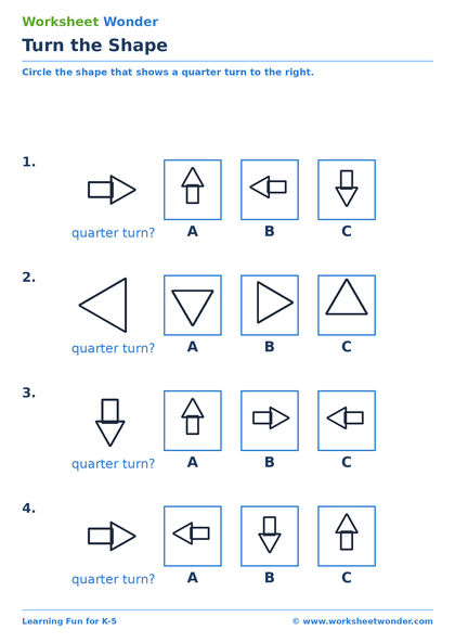 Rotate & Resize Shapes - 10 pages