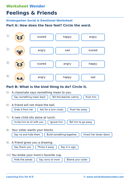 Feelings & Friends - 10 pages