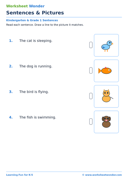 Sentences & Pictures - 10 pages