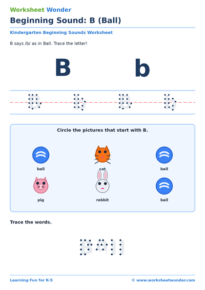 Beginning Sounds - 10 pages