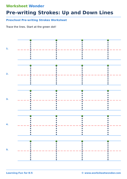 Pre-writing Strokes - 10 pages