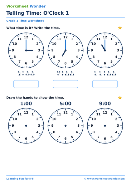 Telling Time - 10 pages